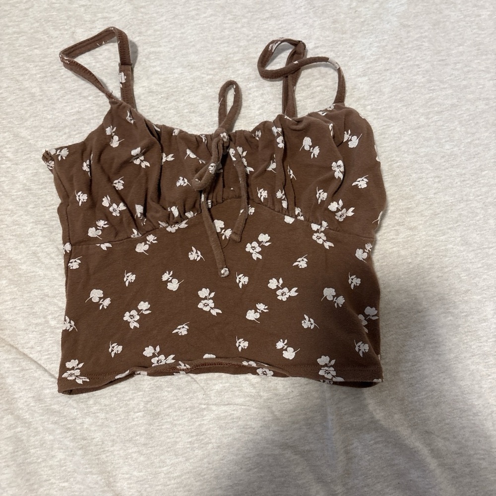 Hollister Brown Floral Camisole